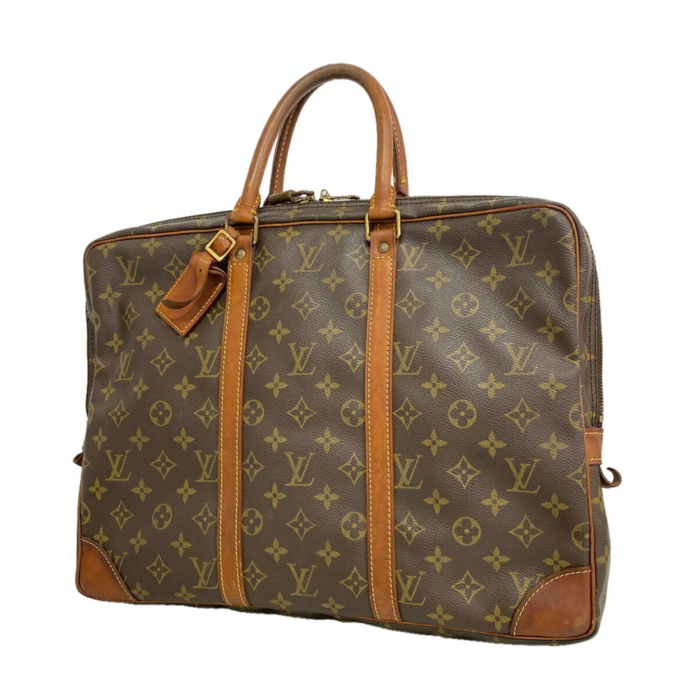 Louis Vuitton Monogram Portedocuments Voyage Bag M53361 Brown Men's